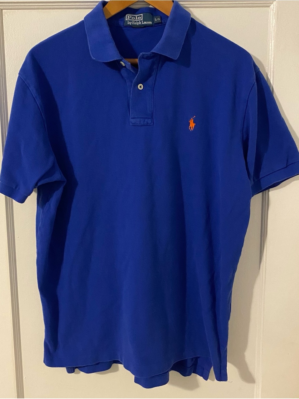 Ralph Lauren Polo Shirt in Royal Blue with Orange Pony